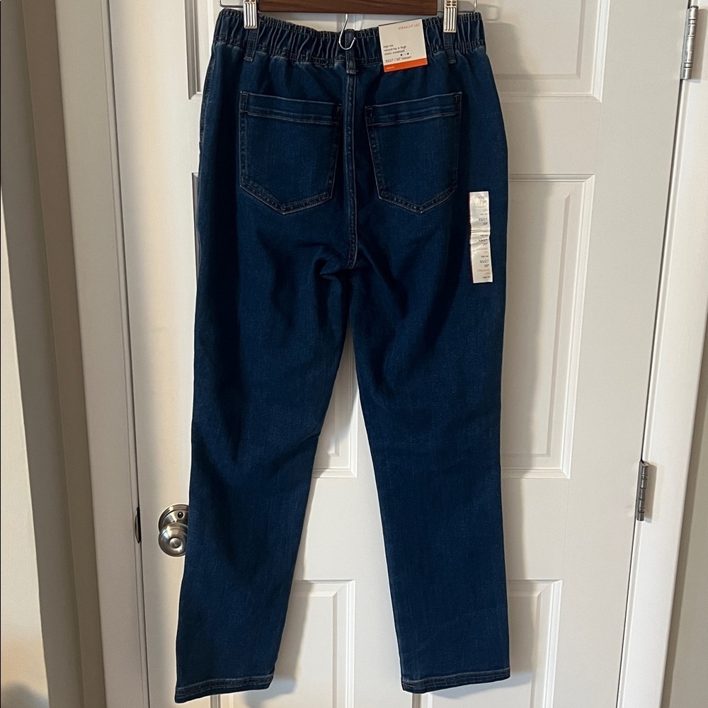 Knox Rose Women’s straight leg elastic waistband relaxed Jeans Size XS/27 NWT - Picture 5 of 9